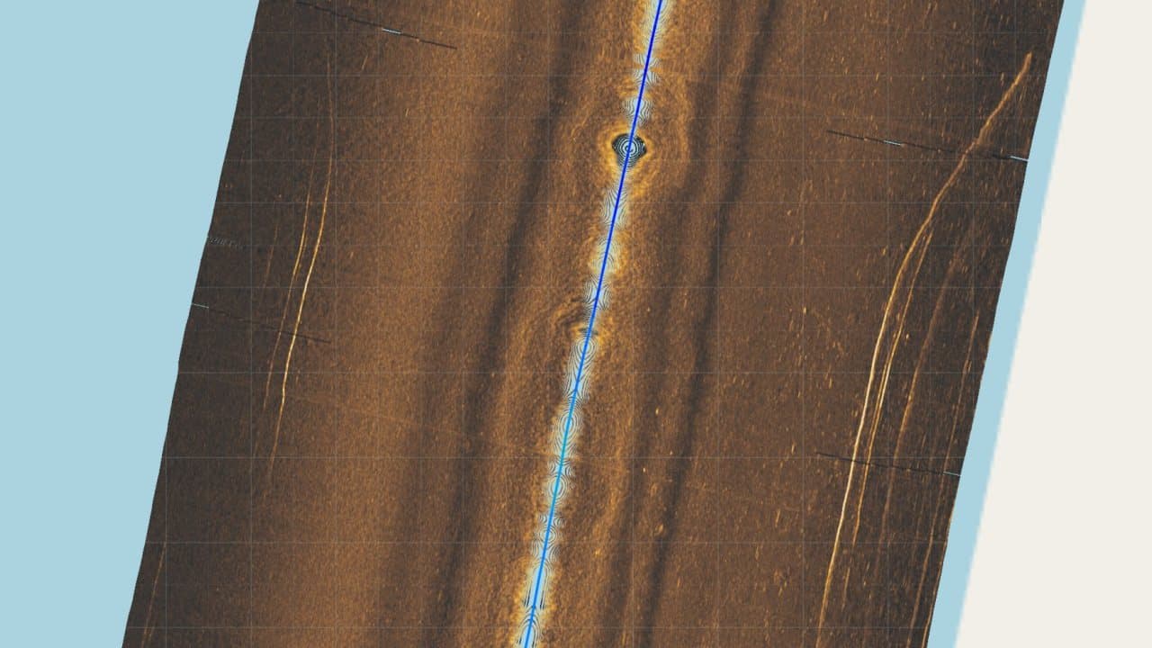Сонограмма гидролокатора бокового обзора MOL'T Boats SideScan